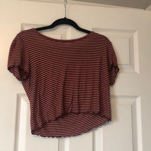 NEVER WORN STRIPED CROP TOP